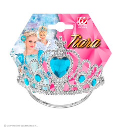 Silver tiara with turquoise stones