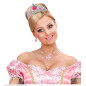 Silver tiara with pink stones