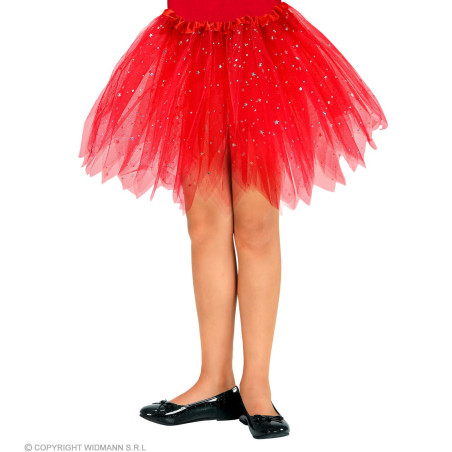Tutu tulle skirt red, 30 cm