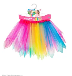 Tutu tulle skirt in rainbow colors, 30 cm