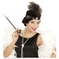 Headband with feathers black