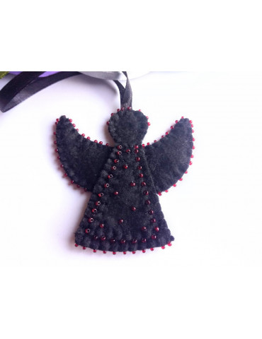 Black angel ornament