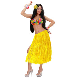 Hawaiian skirt yellow, 75 cm