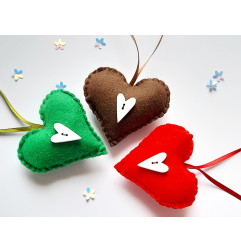 Heart with wooden decoration