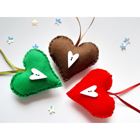 Heart with wooden decoration