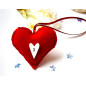 Heart with wooden decoration