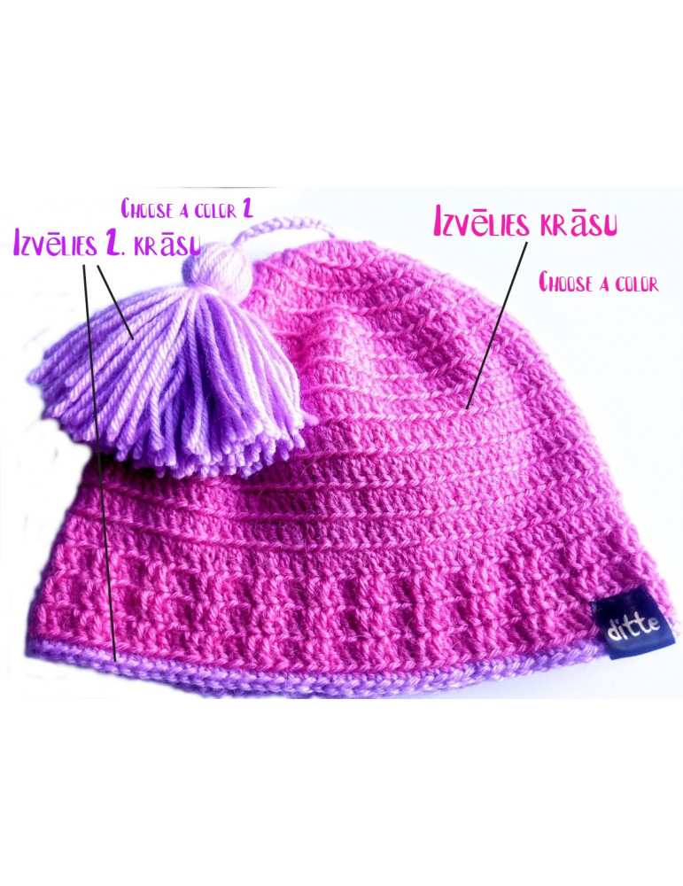 Pon pon crochet hat for babies
