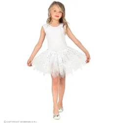 Tutu tulle skirt white, 30 cm