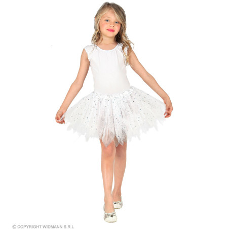 Tutu tulle skirt white, 30 cm