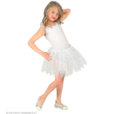 Tutu tulle skirt white, 30 cm