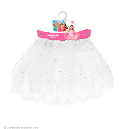 Tutu tulle skirt white, 30 cm