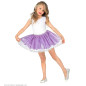Satin Tutu Skirt for Girls, Lilac/White