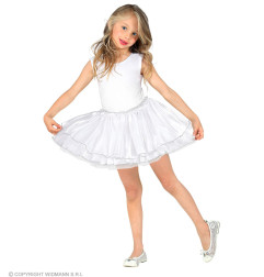 Satin Tutu Skirt for Girls, White