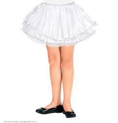 Satin Tutu Skirt for Girls, White
