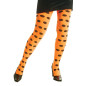 Women's tights 70 den orange with black dots