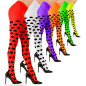 Women's tights 70 den orange with black dots