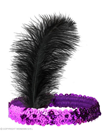 copy of Red SEQUIN HEADBAND WITH FEATHER