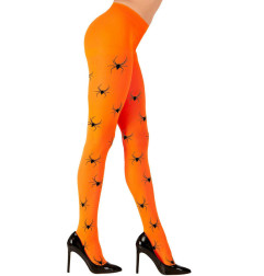 Tights for women 40 den orange with spiders