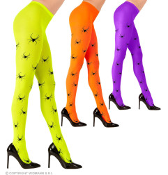 Tights women's 40 den purple with spiders
