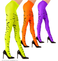 Tights women's 40 den violet with bats