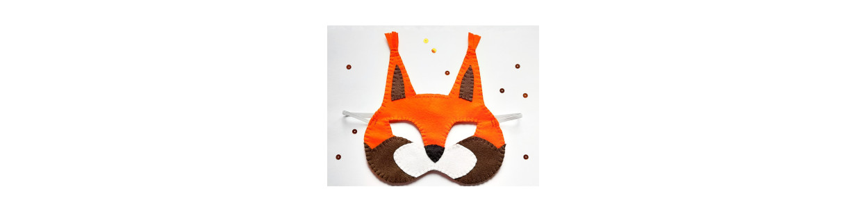Ditte Masks – Handmade felt masks for children for celebrations and games